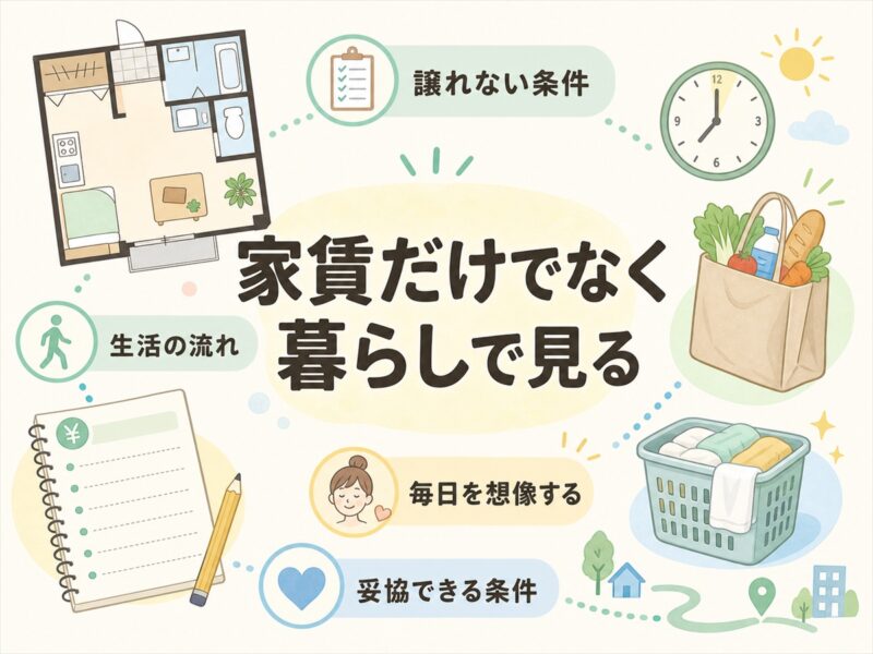 部屋選びは「家賃」だけでなく毎日の暮らしで見る