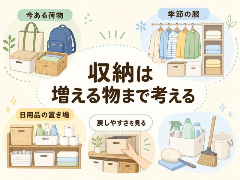 収納は今ある荷物とこれから増える物で考える